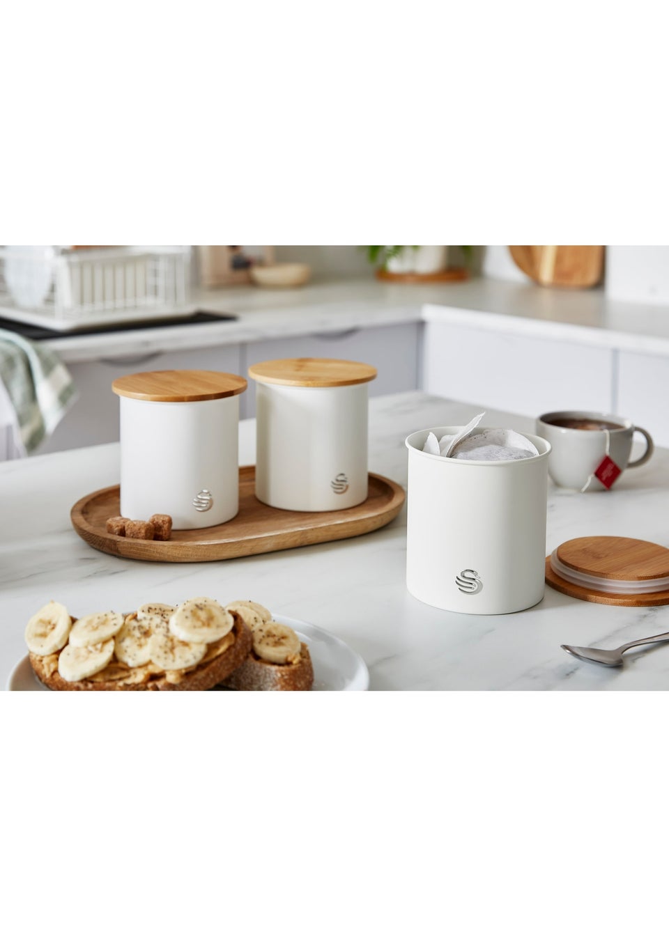 Swan Nordic Storage Canisters White (Set of 3)