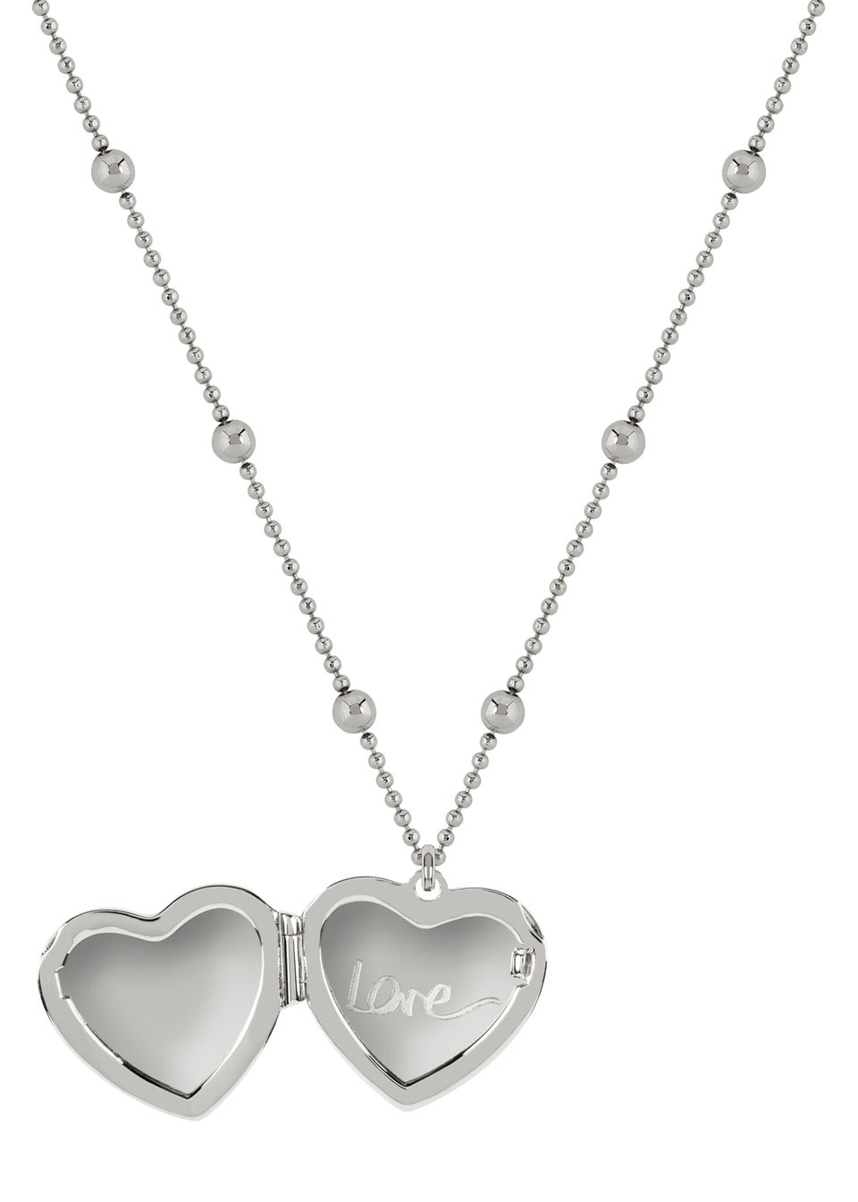 Radley London Silver Plated Bobble Chain Heart Locket Necklace