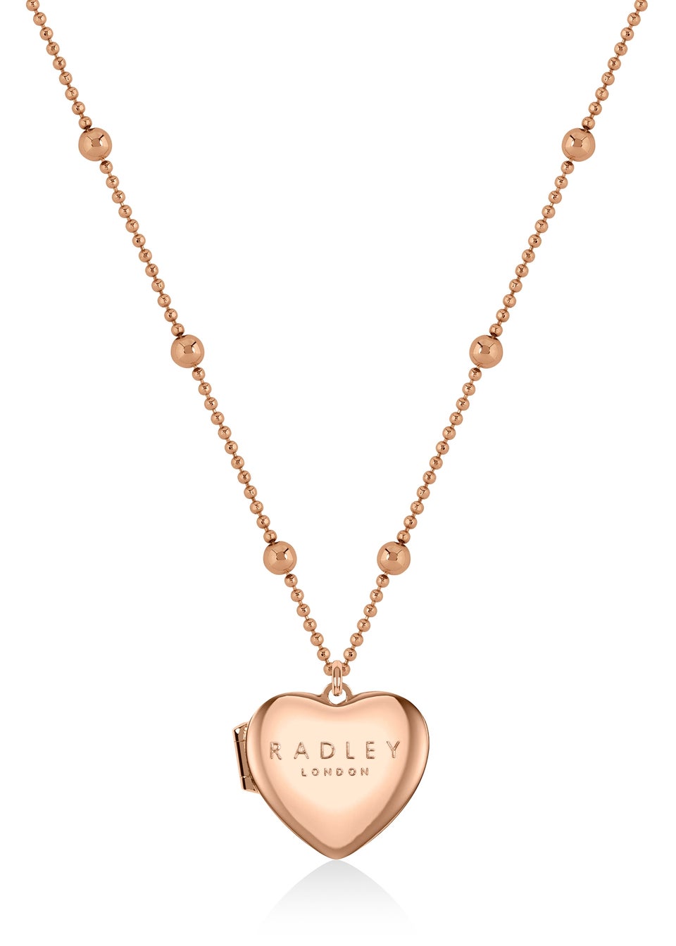 Radley London 18ct Rose Gold Heart Shaped Locket Necklace