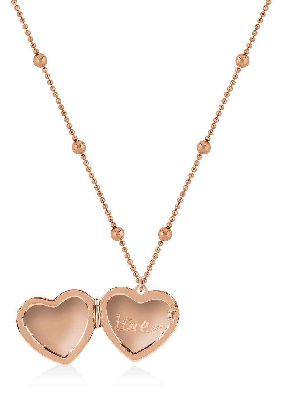 Radley London 18ct Rose Gold Heart Shaped Locket Necklace