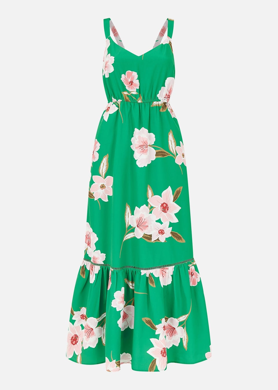 Yumi Green Oversized Floral Maxi Dress