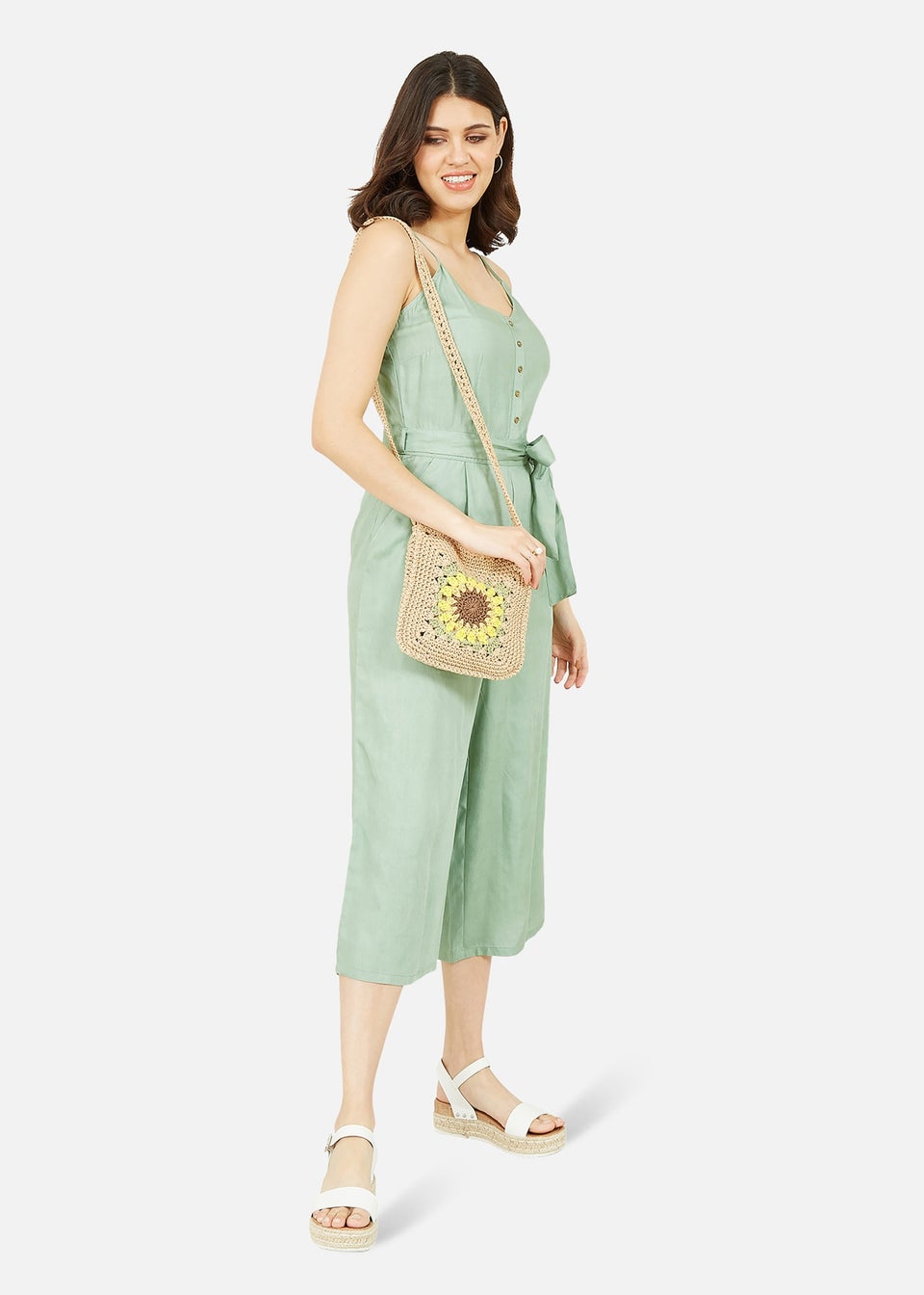 Yumi Green Button Jumpsuit