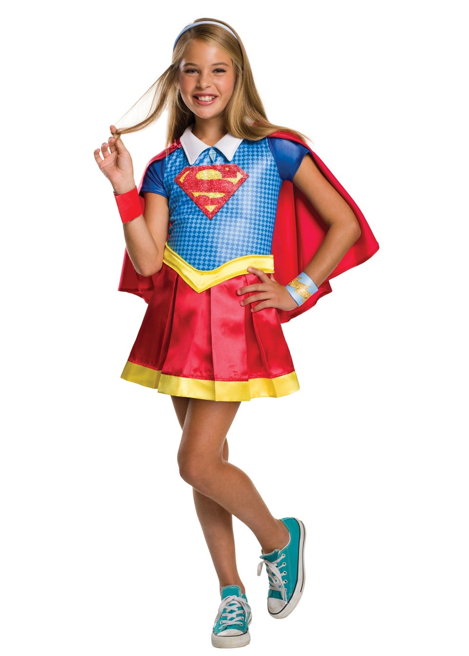 Rubies Kids Supergirl Fancy Dress Costume Deluxe (3-11 yrs)