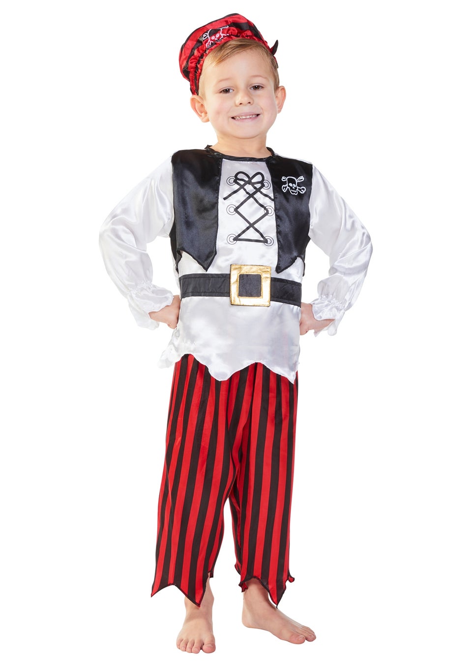 Rubies Kids Pirate Fancy Dress Costume 3 8 yrs Matalan