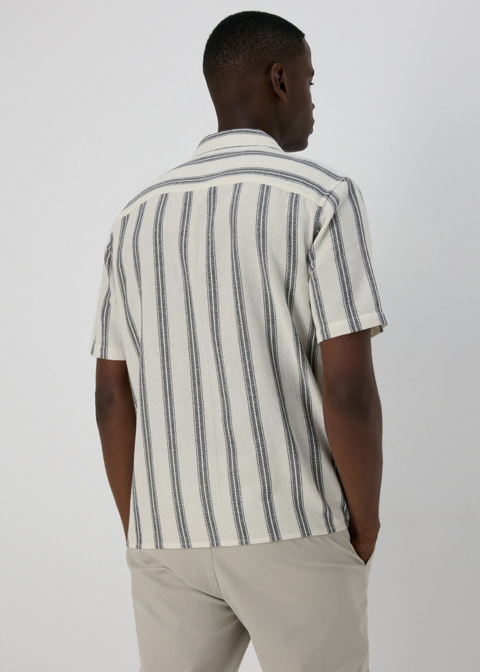 Ecru Stripe Cheesecloth Shirt