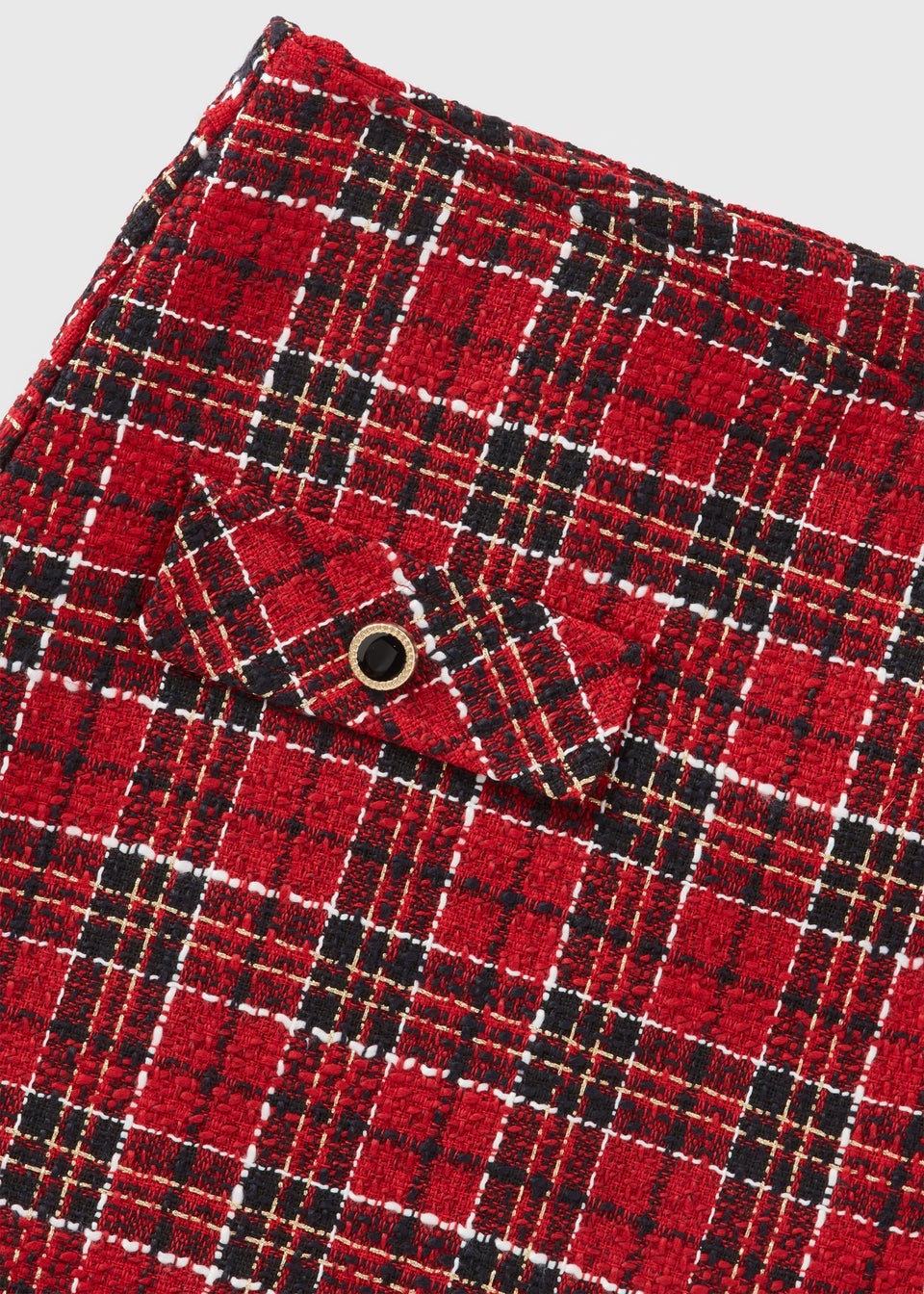 Girls Red Check Skirt 7 15yrs Matalan