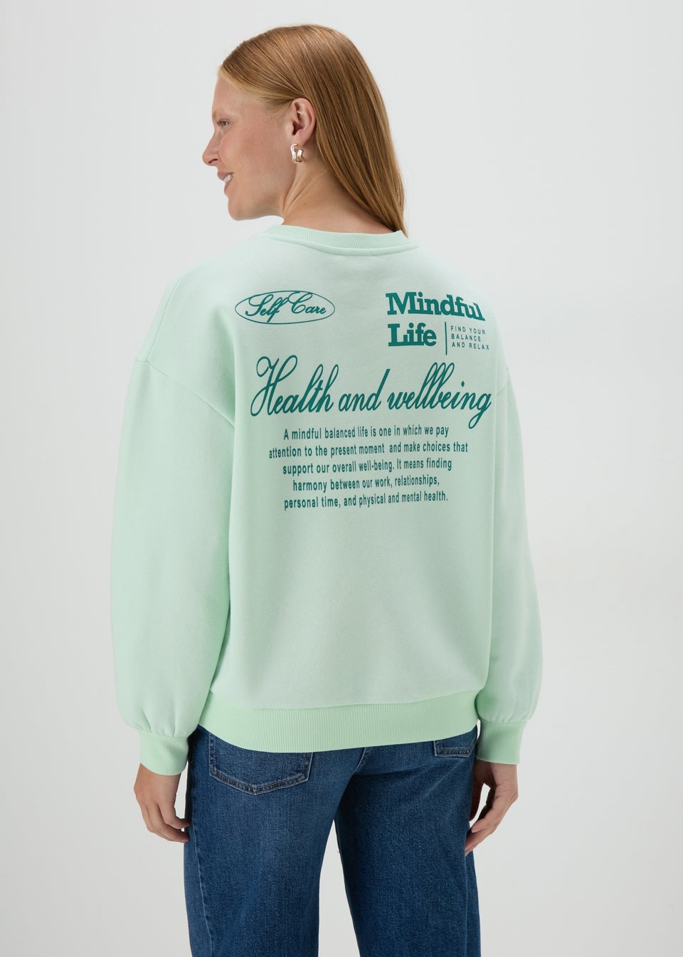 Pale green sweatshirt outlet