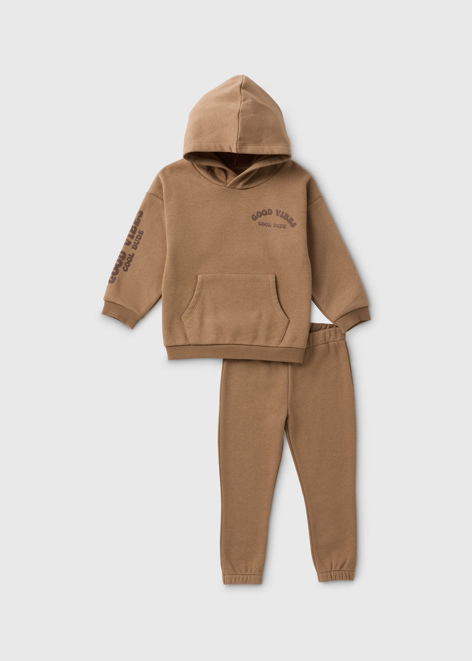 Boys Brown Printed Hoodie Jogging Bottoms Set 1 7yrs Matalan