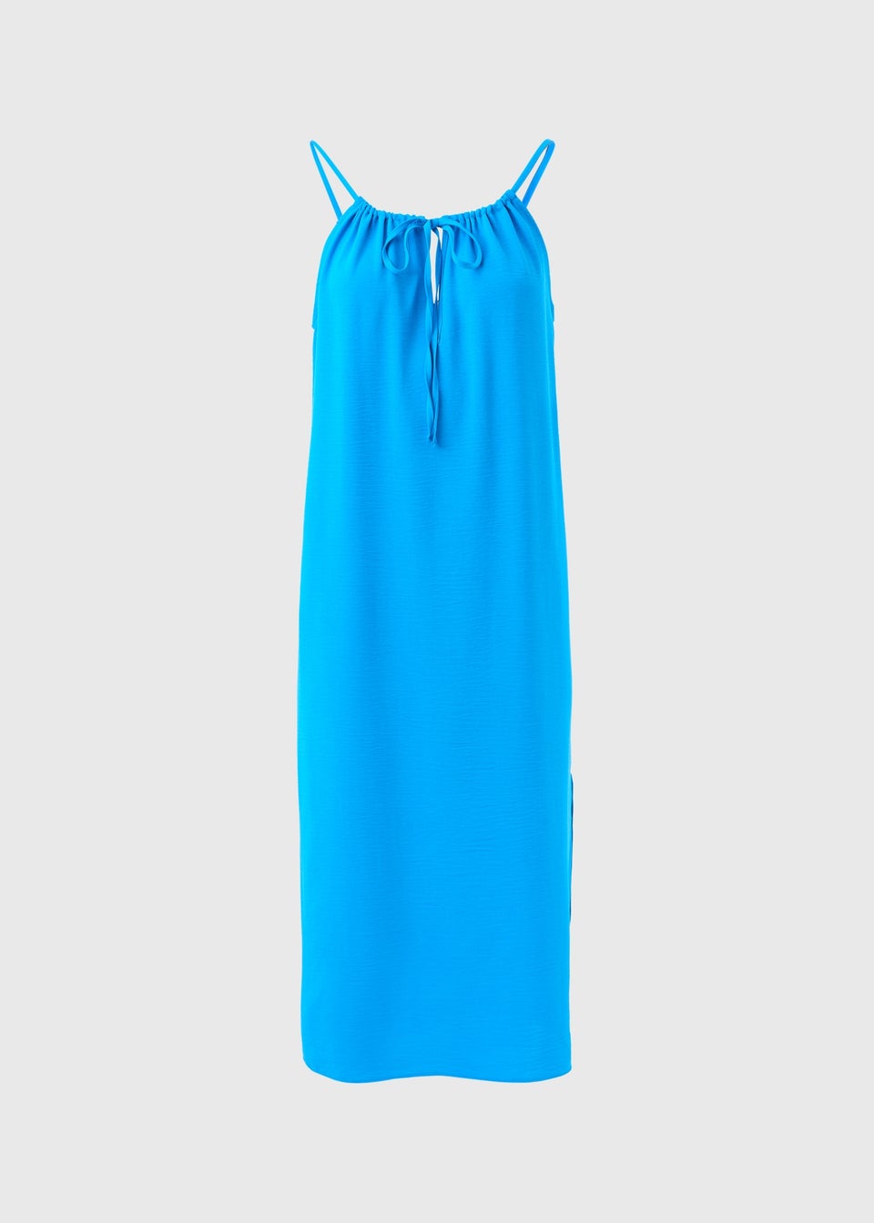 Blue Neck Tie Shift Dress