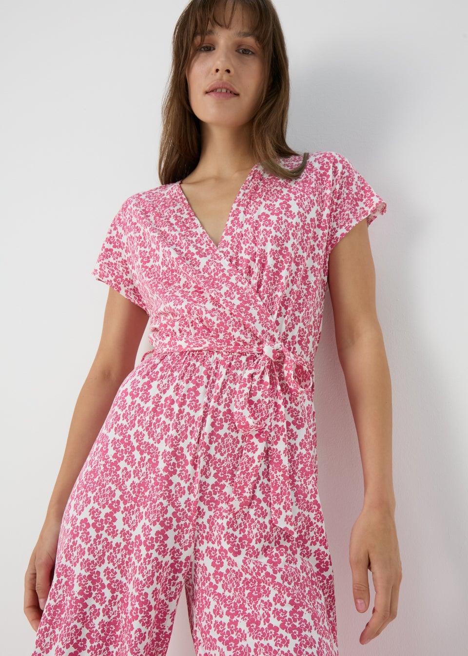 Pink jersey jumpsuit sales