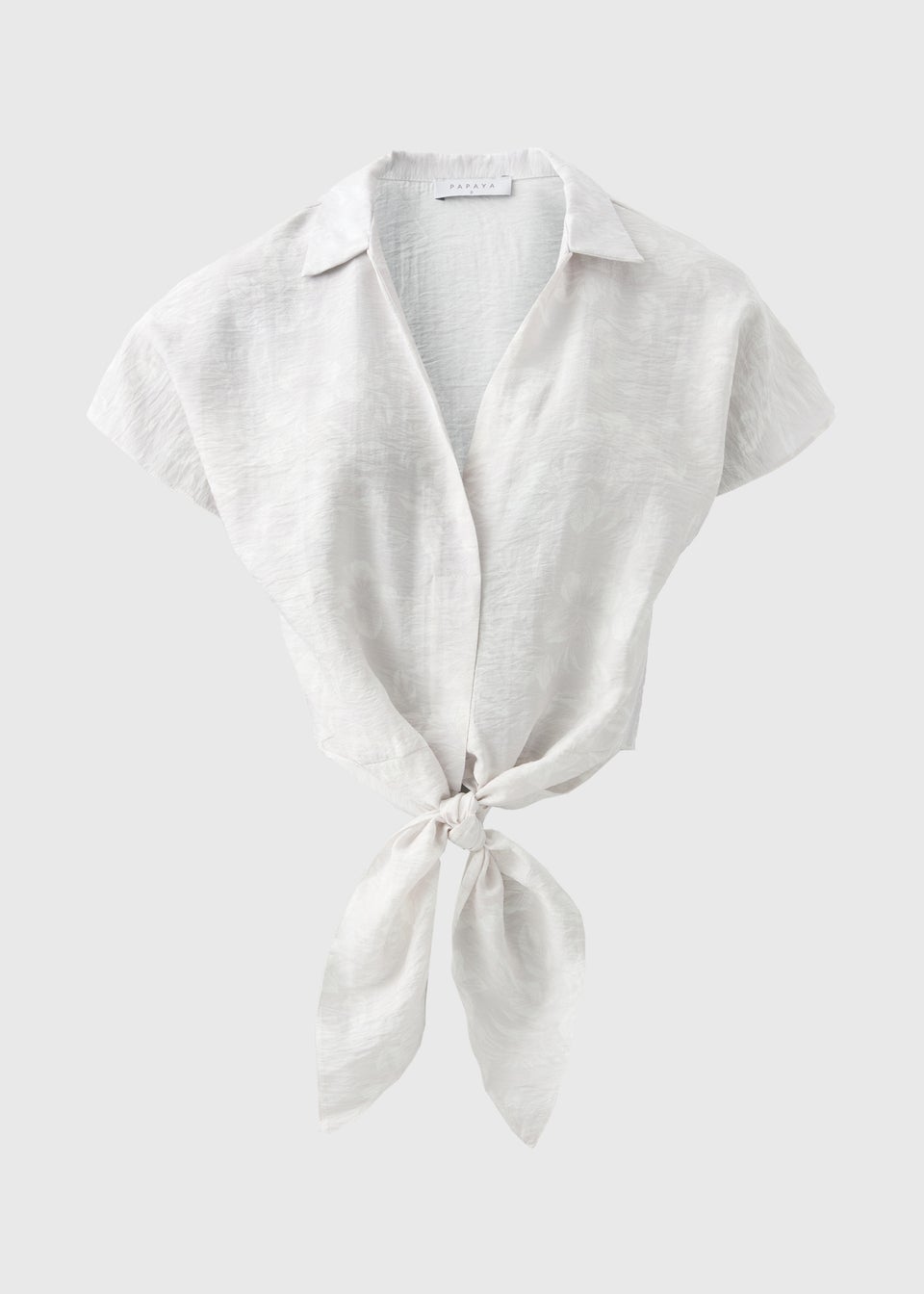 Grey Tie Waist Shirt