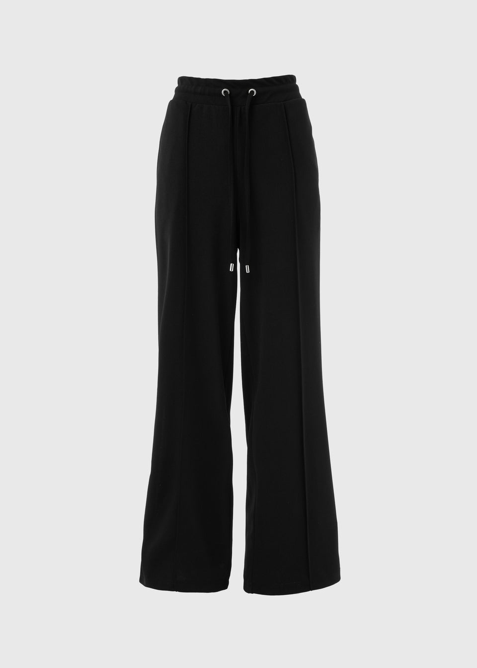 Black Side Stripe Wide Leg Tapered Trousers