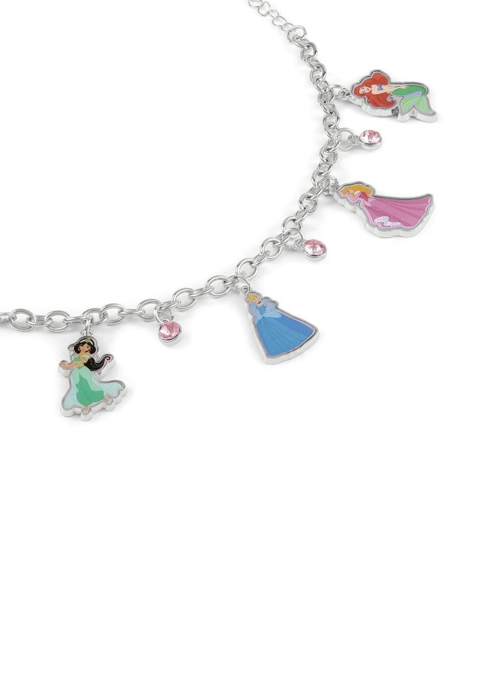 Disney Princess Enamel Costume Crystal Charm Bracelet