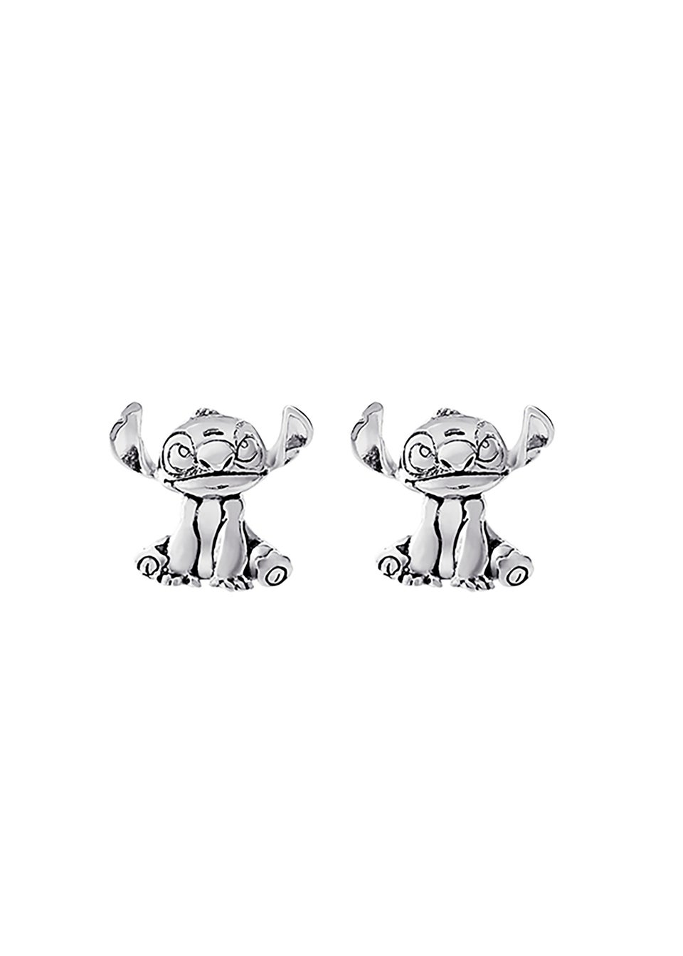 Disney Lilo & Stitch Silver Plated Stitch Stud Earrings