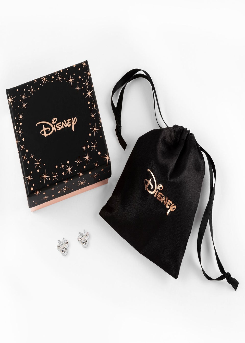 Disney Minnie Silver Plated April Birthstone Stud Earrings