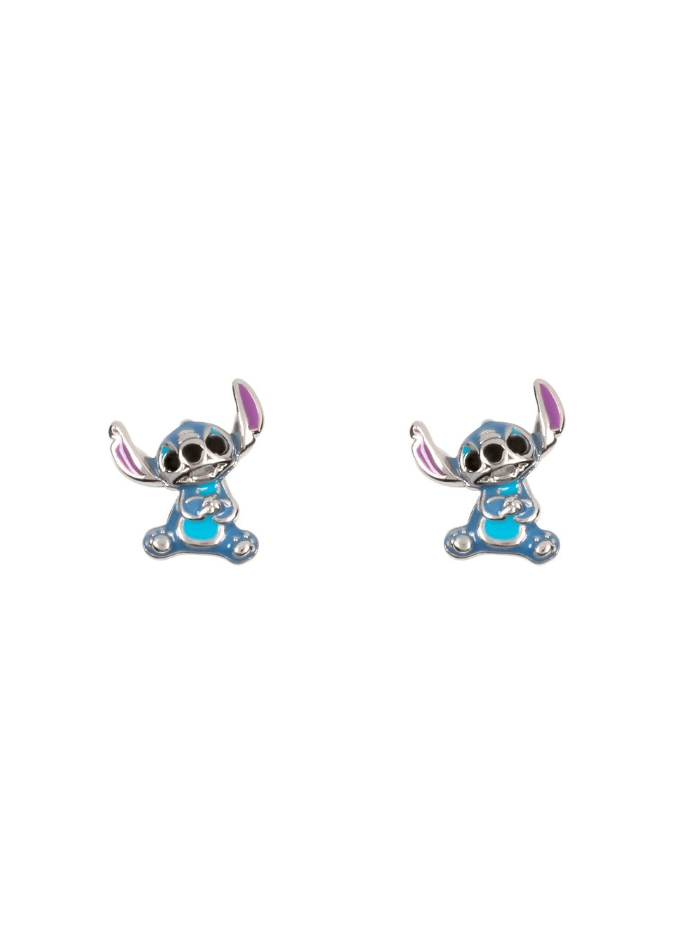 Disney Lilo & Stitch Sterling Silver Enamel Stitch Stud Earrings