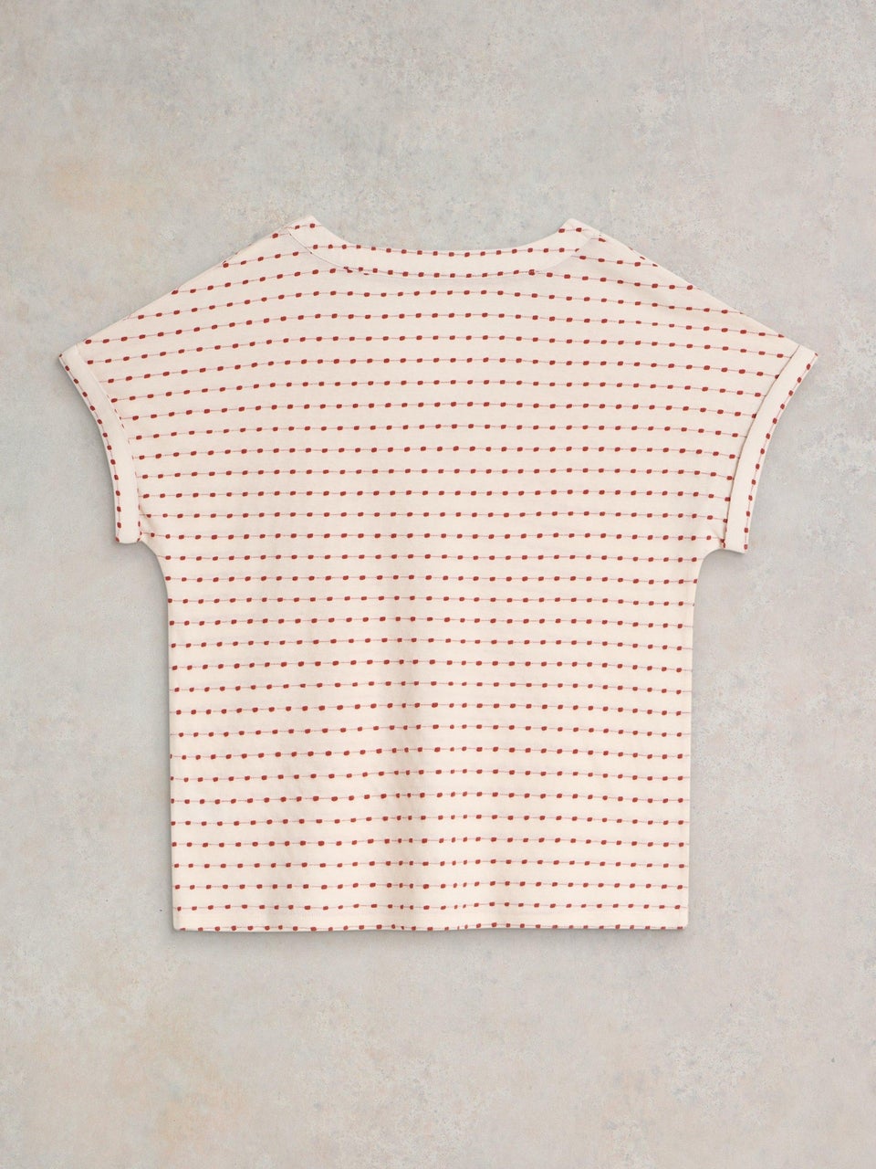 Besticktes Streifen-T-Shirt