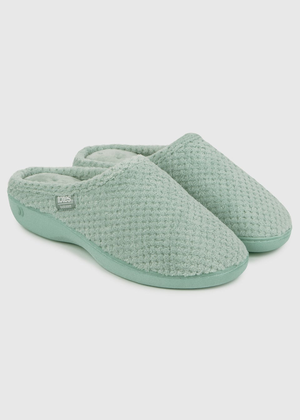 Totes Isotoner Mint Popcorn Terry Mule Slippers