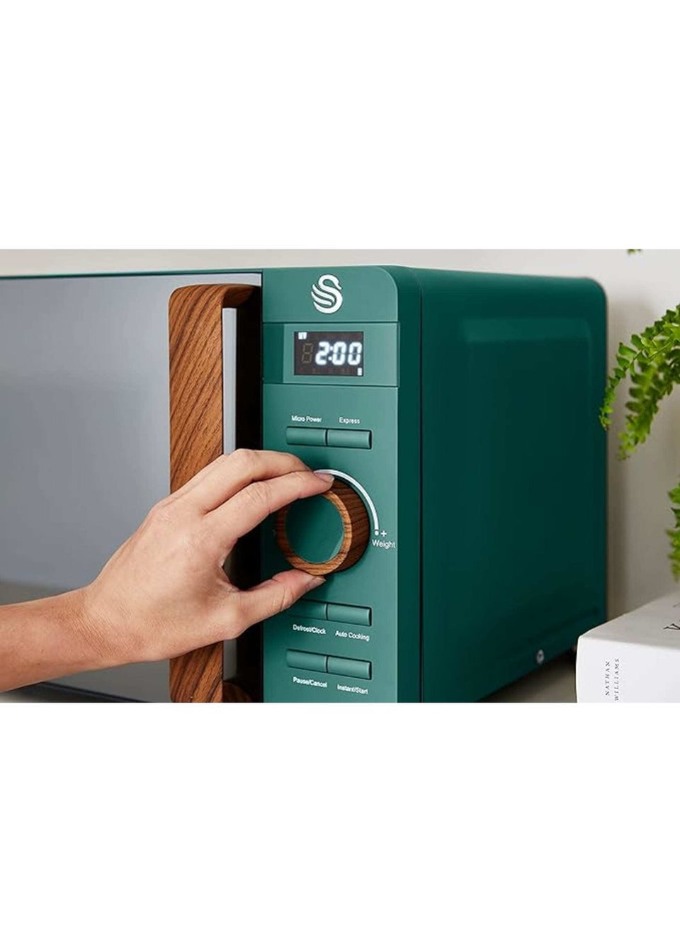 Swan Nordic Green Digital Microwave (20L)