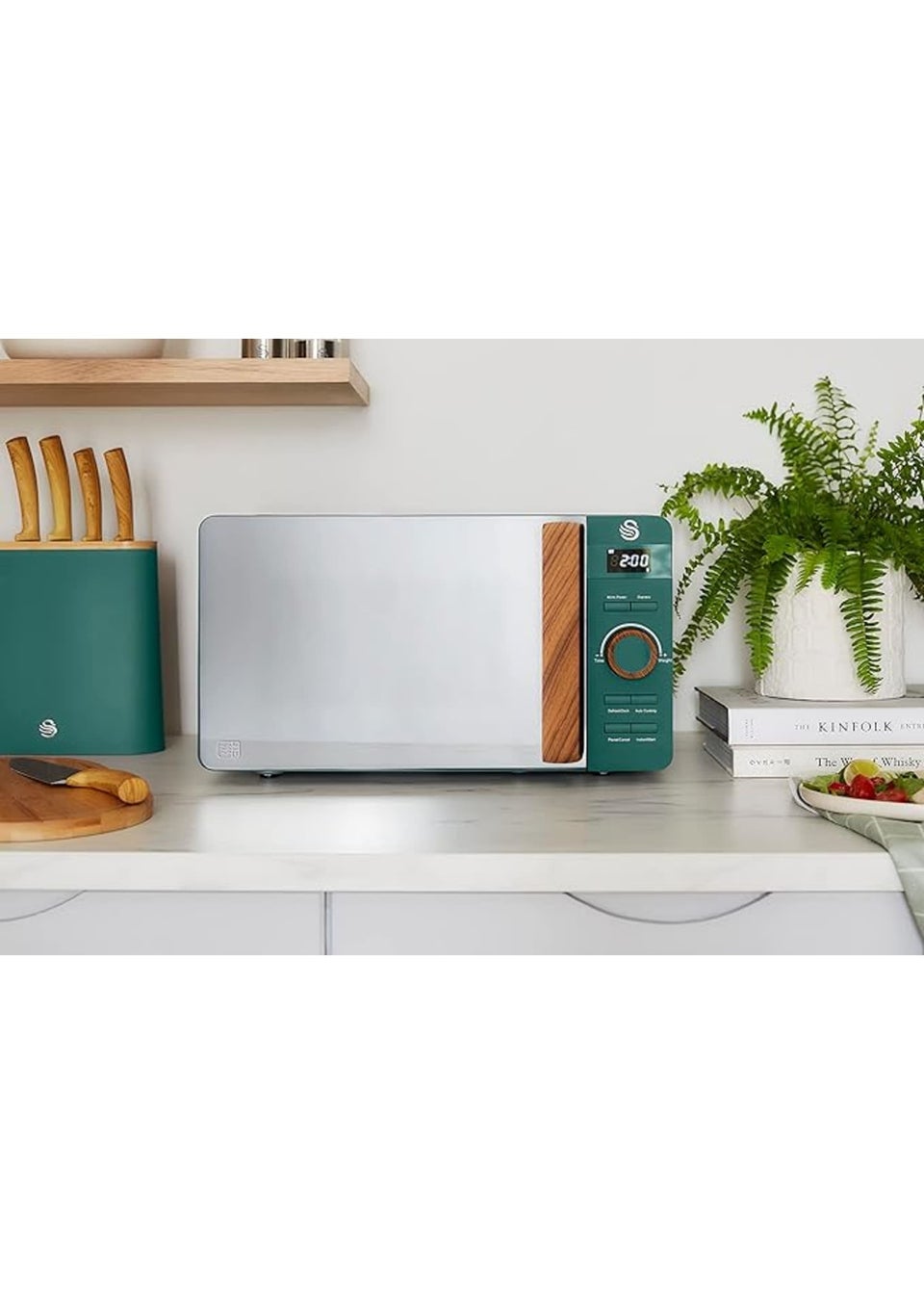 Swan Nordic Green Digital Microwave (20L)