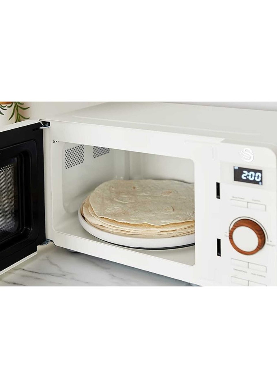 Swan Nordic White Digital Microwave (20L)