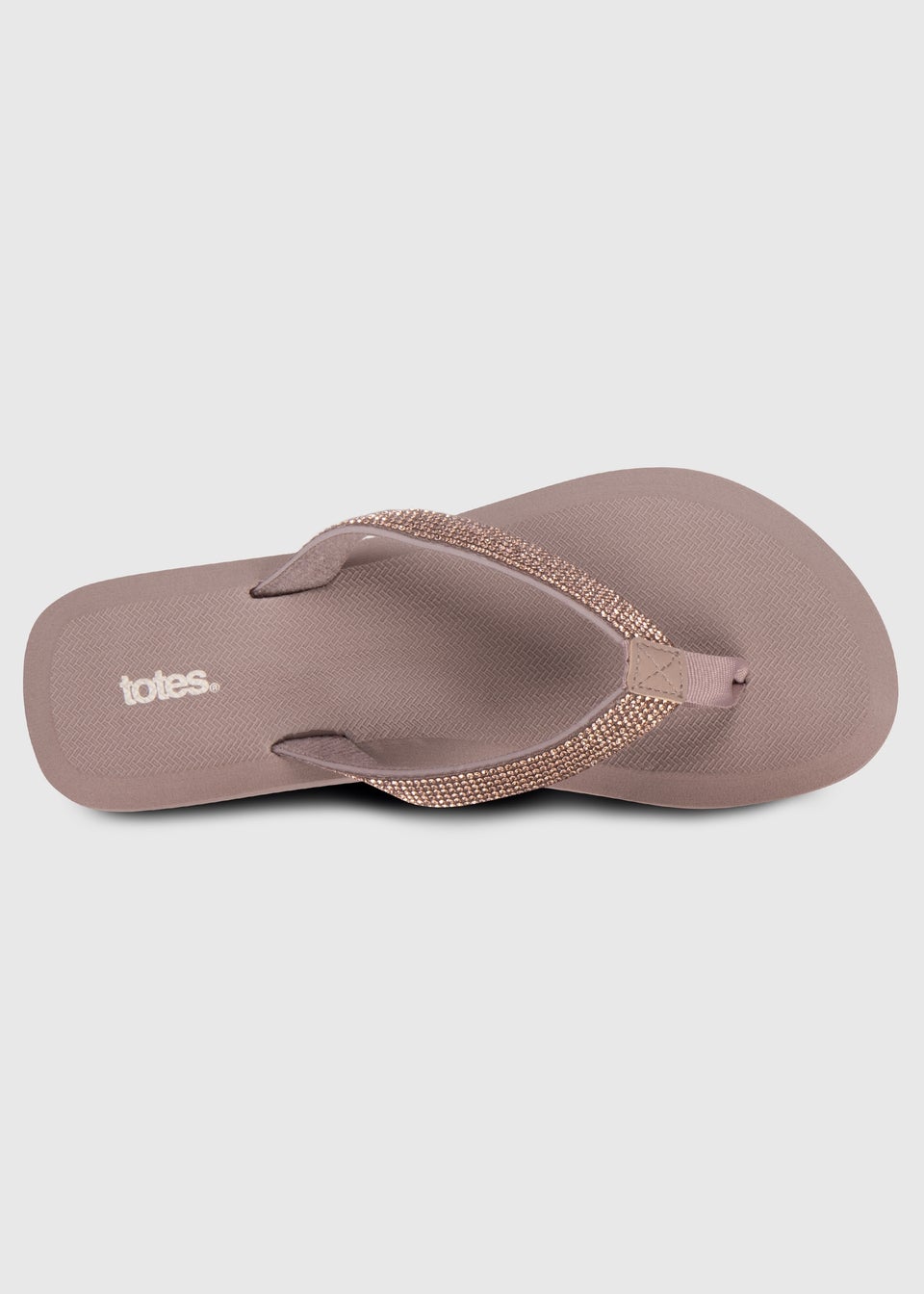 Totes Beige Beaded Toe Post