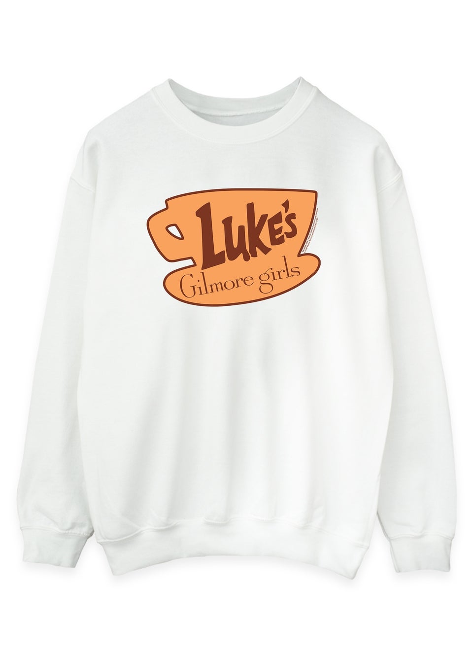 Gilmore Girls White Luke's Logo Printed Sweatshirt