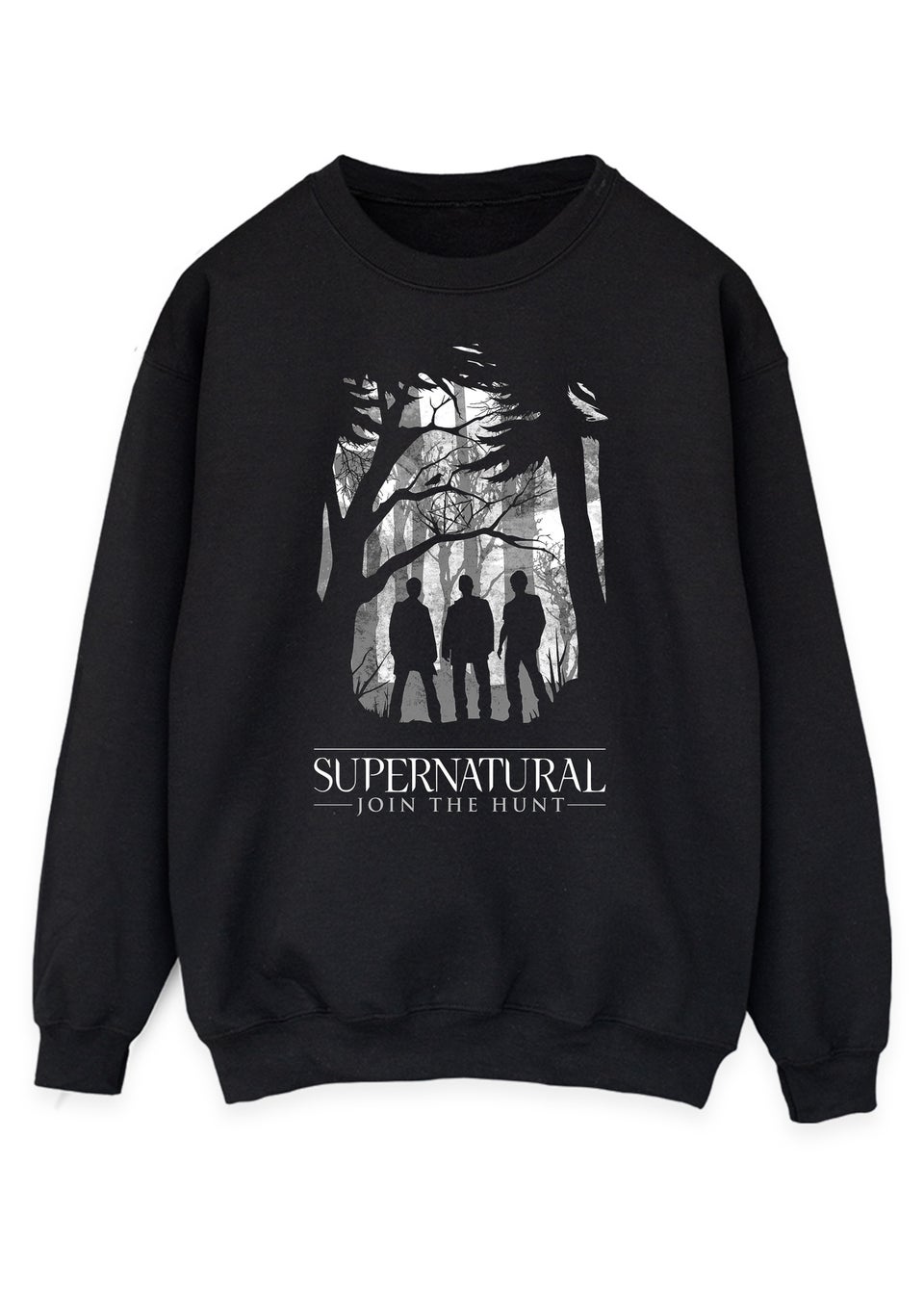 Supernatural Black Poster Art Printed Sweatshirt