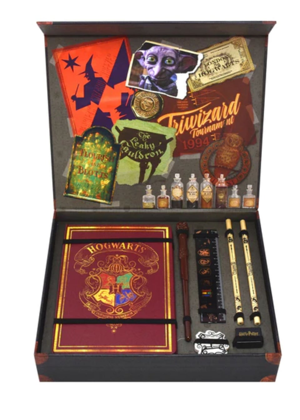 Harry Potter Black Stationery Set Bumper Colourful Crest
