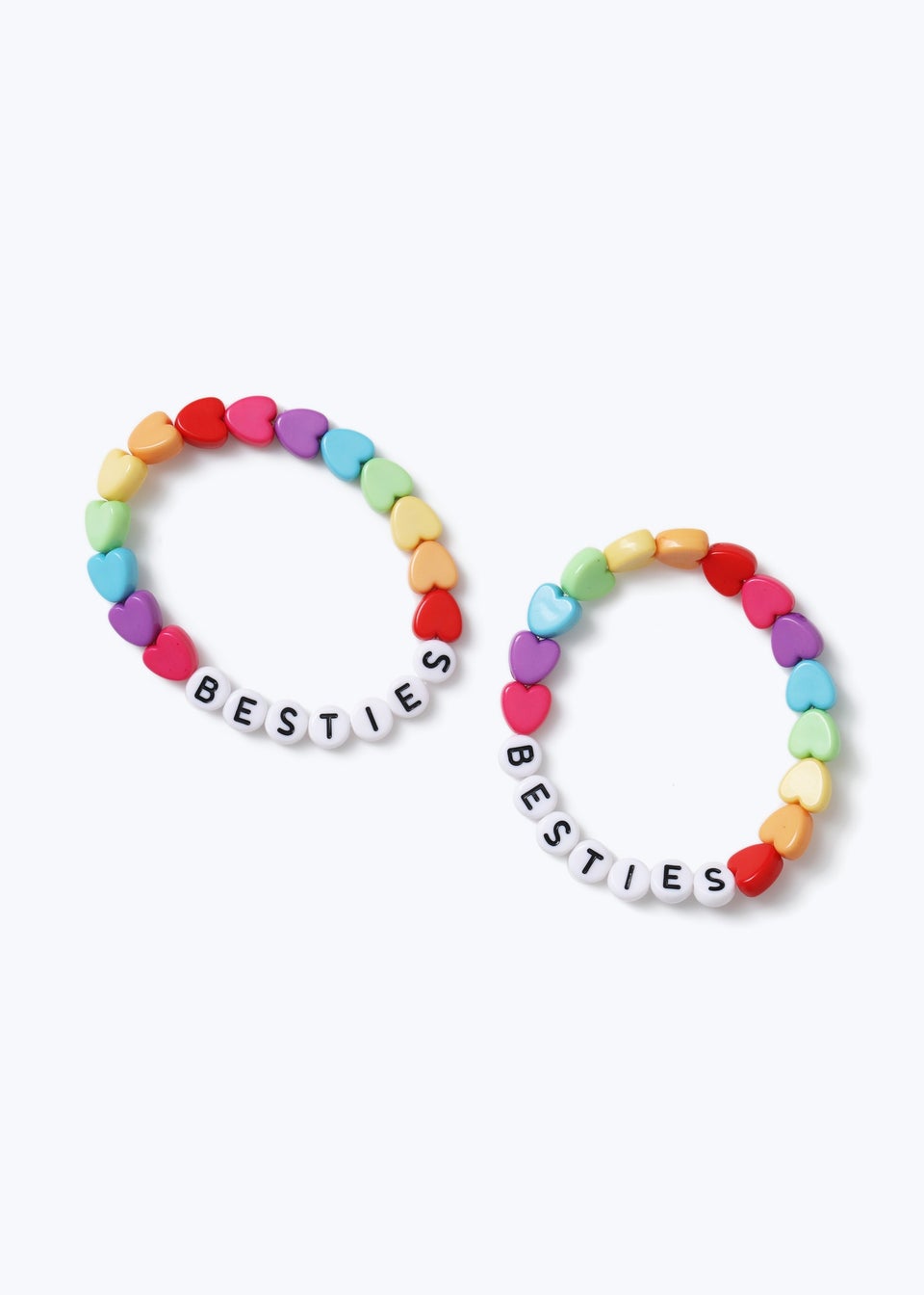 Girls 2 Pack Multicoloured BFF Bracelets