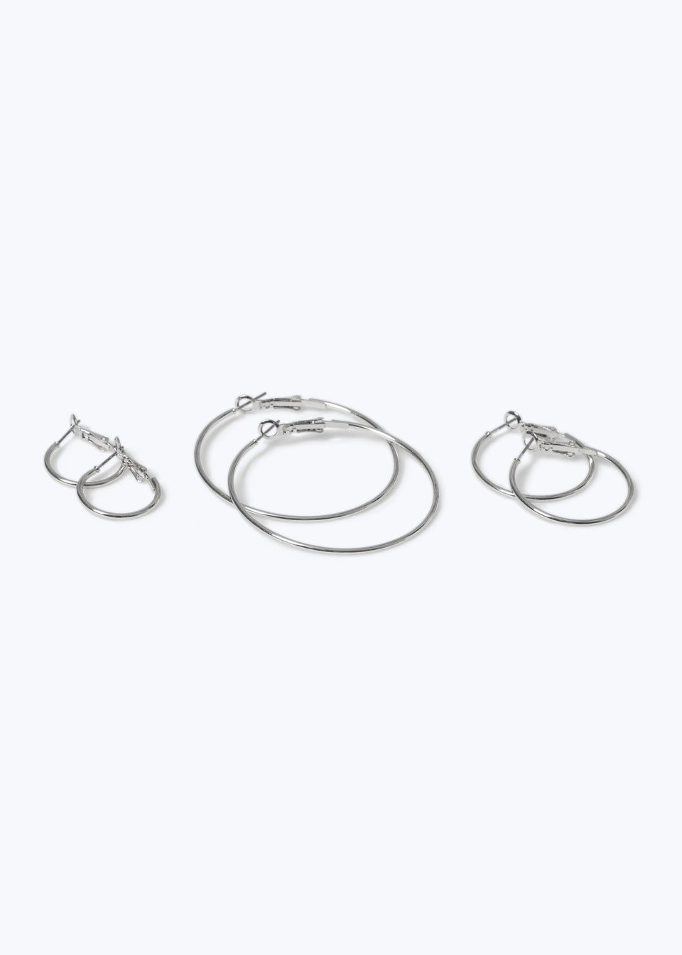 Silver 3 Pack Hoop Earrings