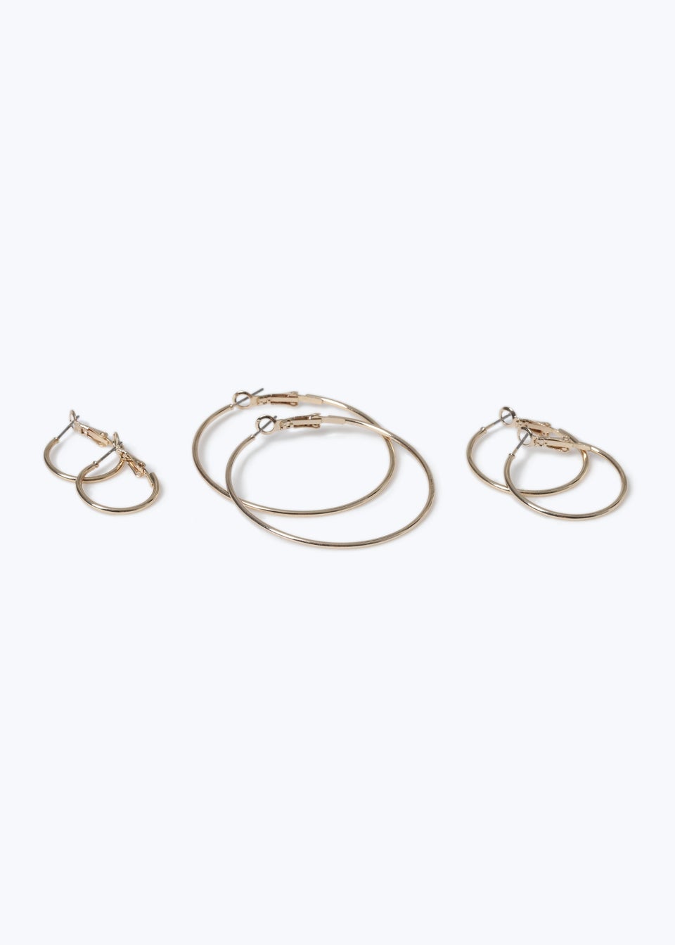 Gold 3PK Hoop Earrings