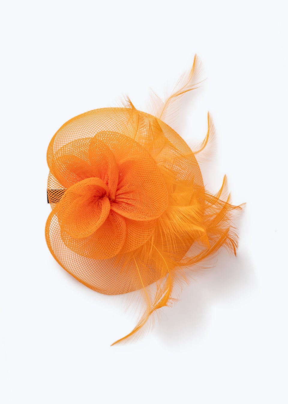 Orange Rose Feather Fascinator