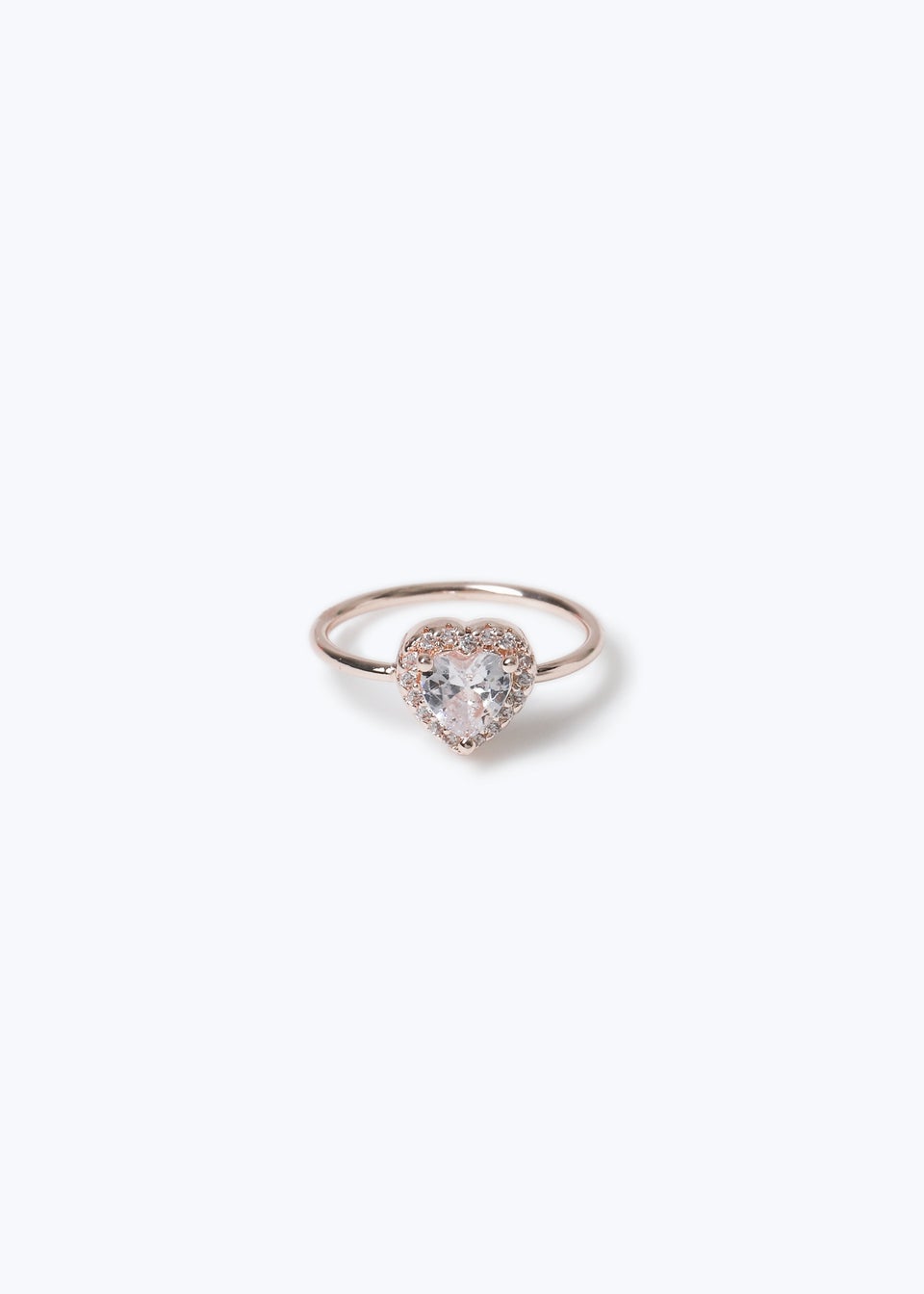 Heart Crystal Rose Gold Ring