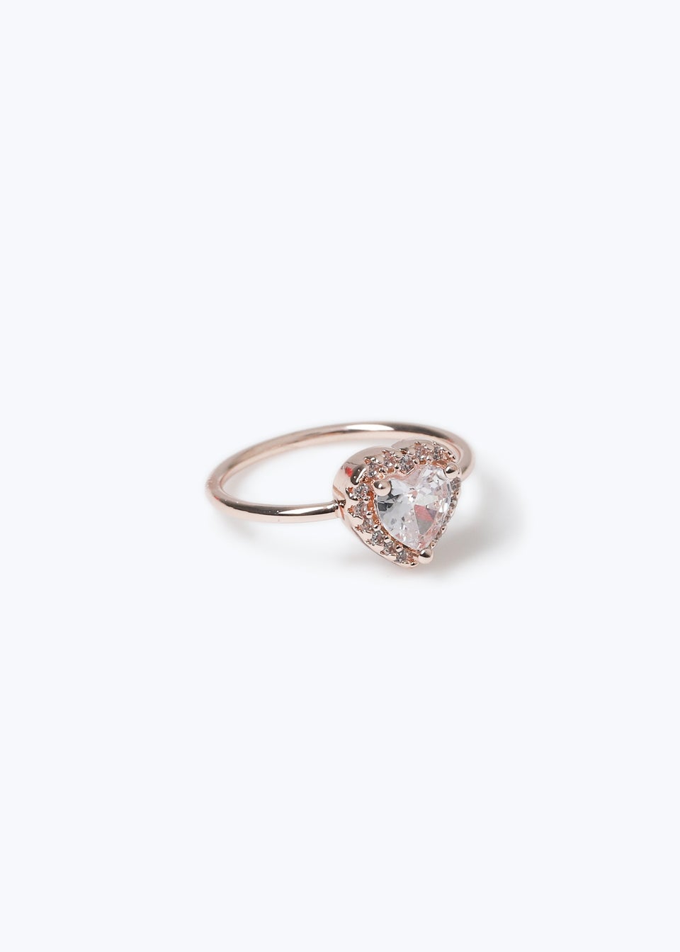 Heart Crystal Rose Gold Ring