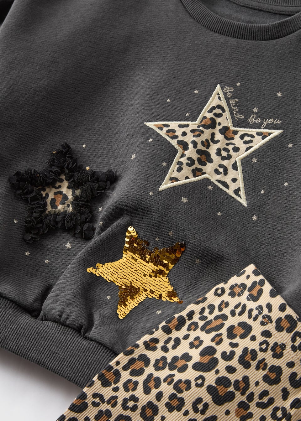 Girls leopard sweatshirt deals