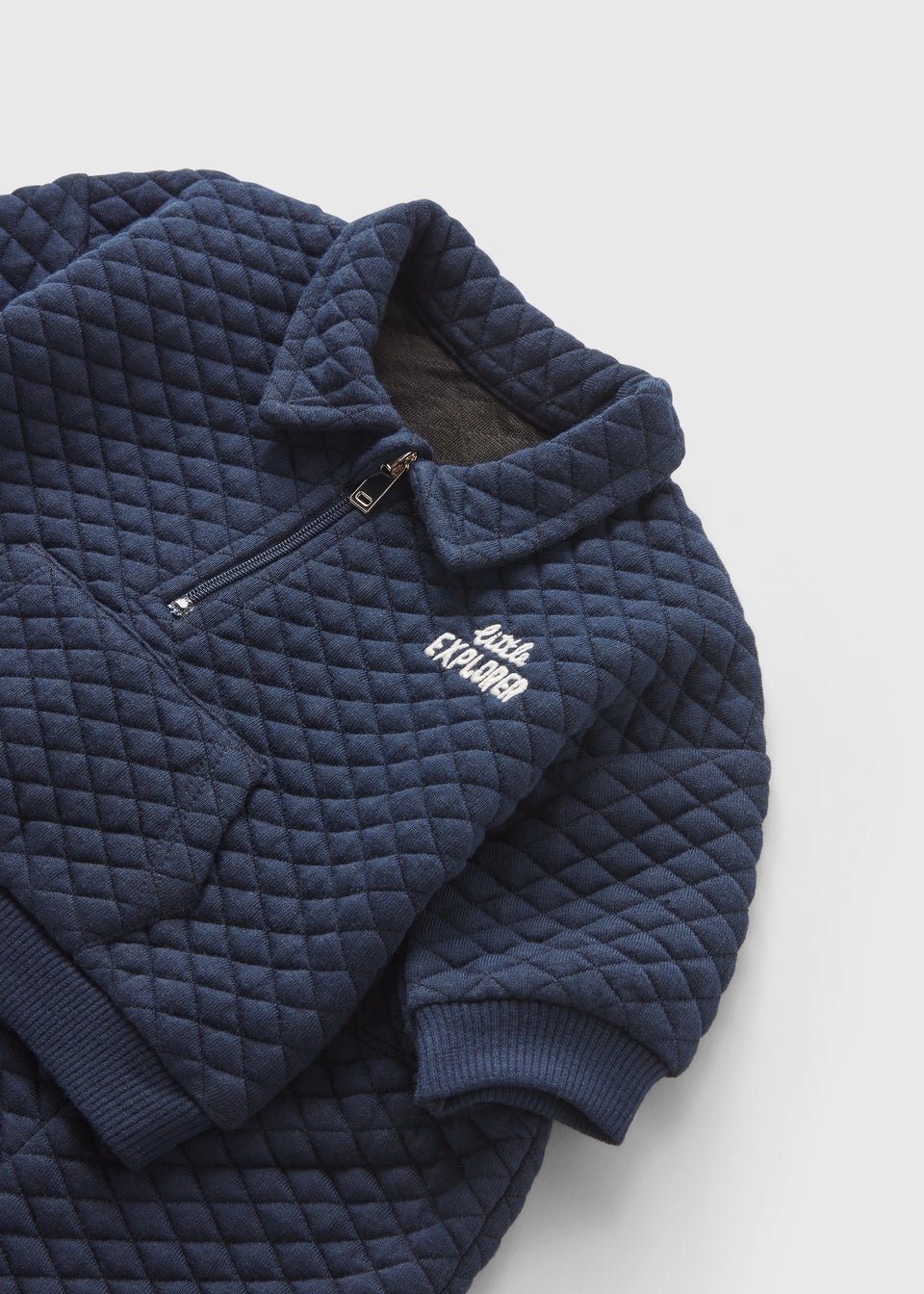 Baby Navy Quilted Sweatshirt & Jogging Bottoms Set (Newborn-23mths)