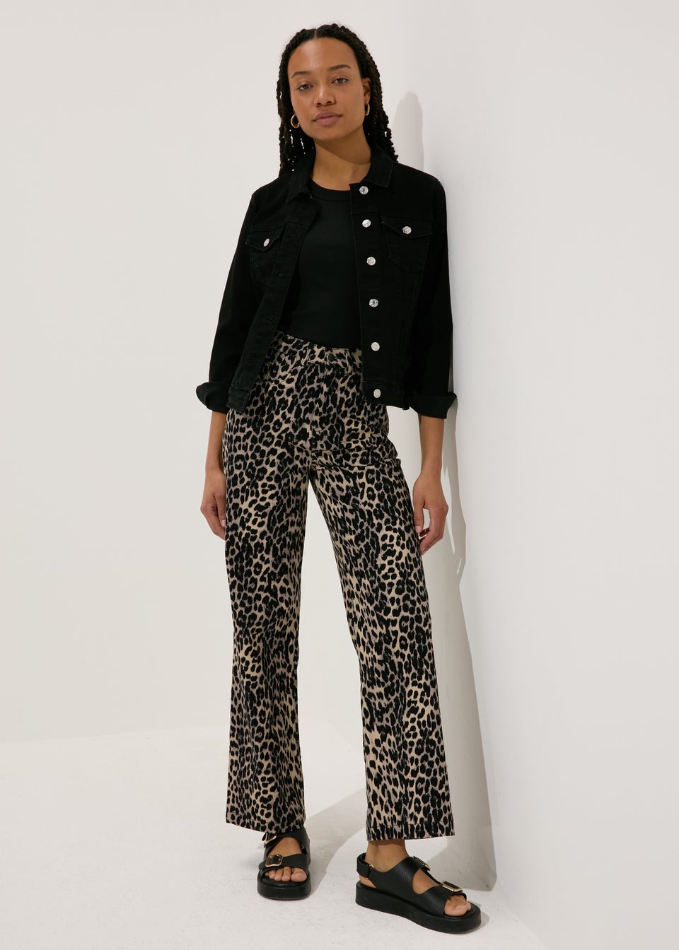 Brown Leopard Print Jeans Matalan