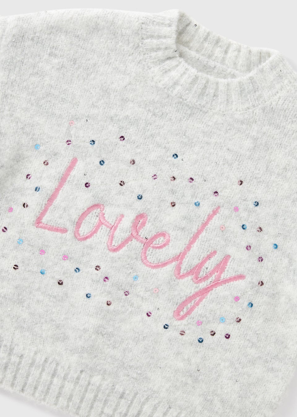 Girls Cream Lovely Sparkle Jumper (1-7yrs)