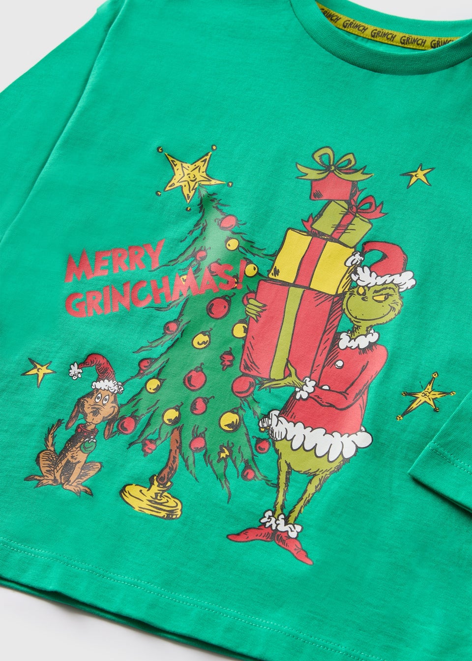 Grinch Kids Green Christmas Long Sleeve Top (1-7yrs)