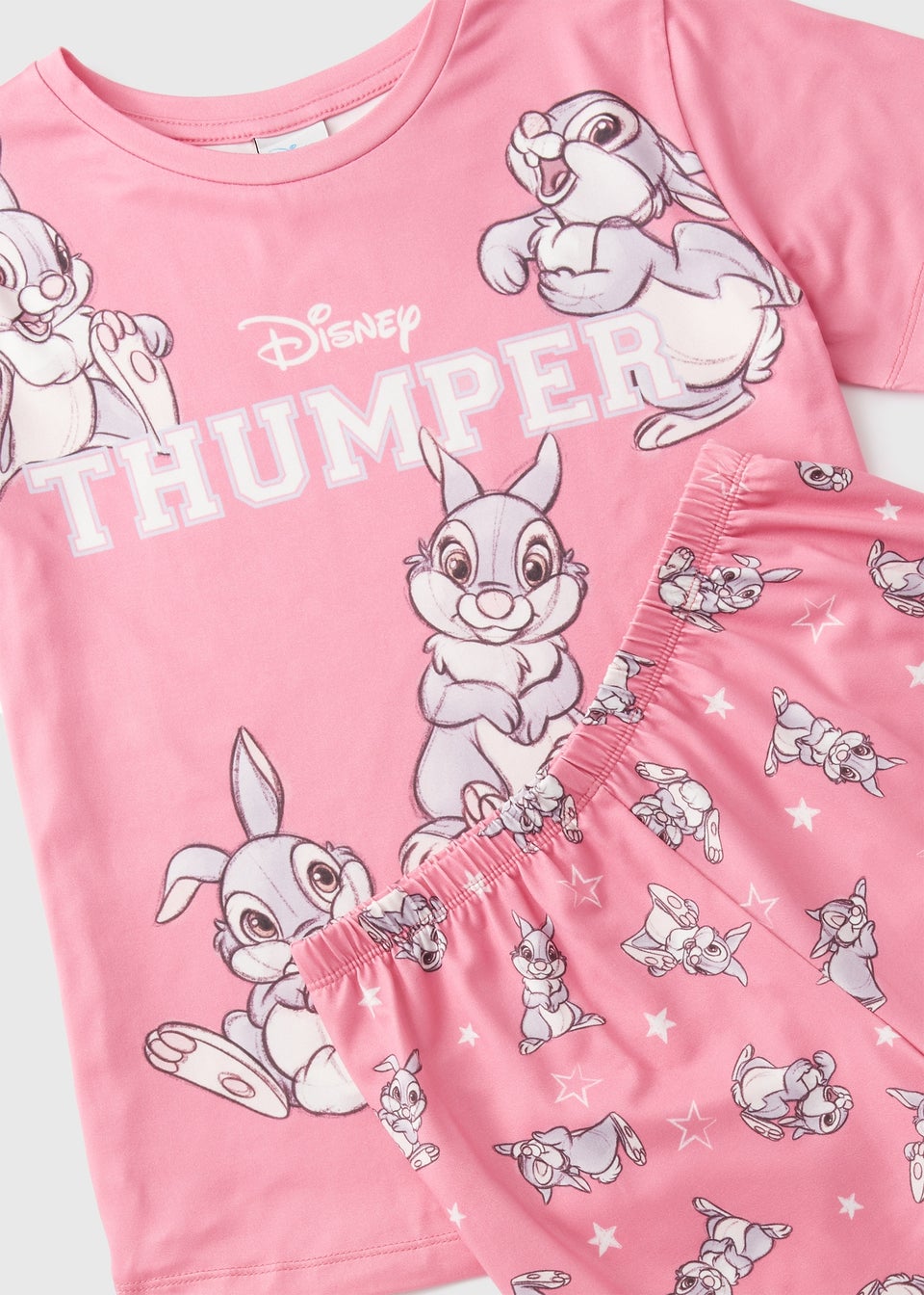 Disney Kids Pink Thumper Top Shorts Pyjama Set 3 13yrs Matalan