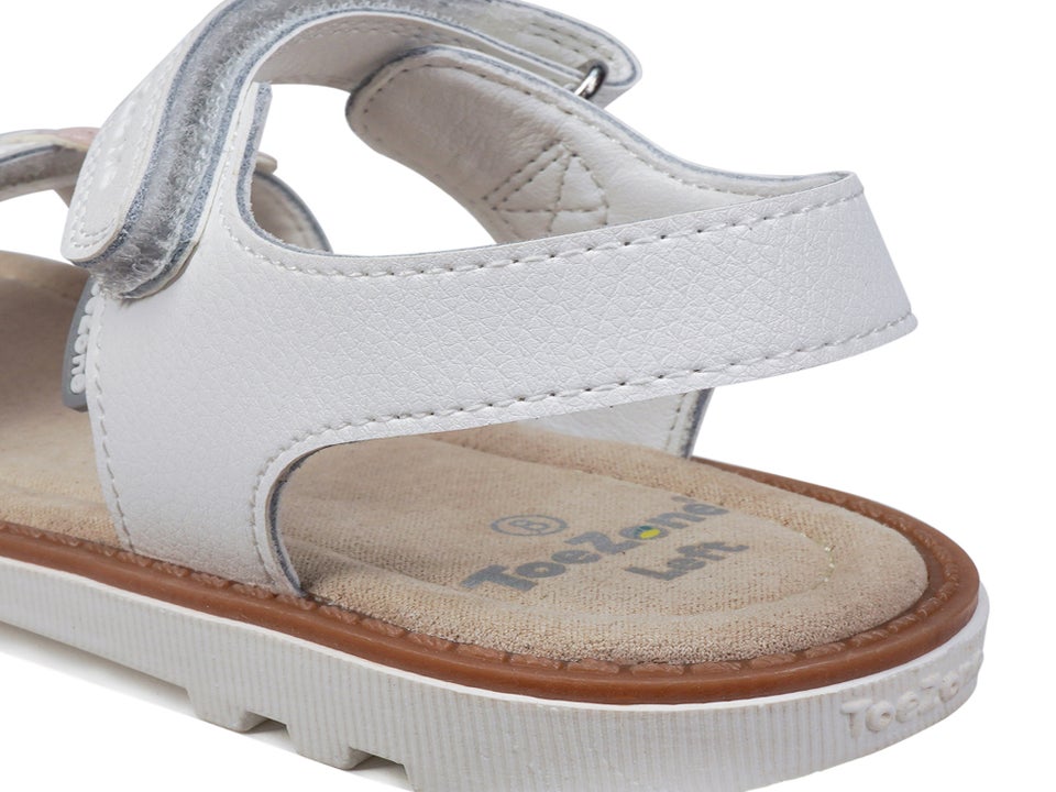 ToeZone White Darcy Unicorn Themed Sandal (Younger 6- Older 12)