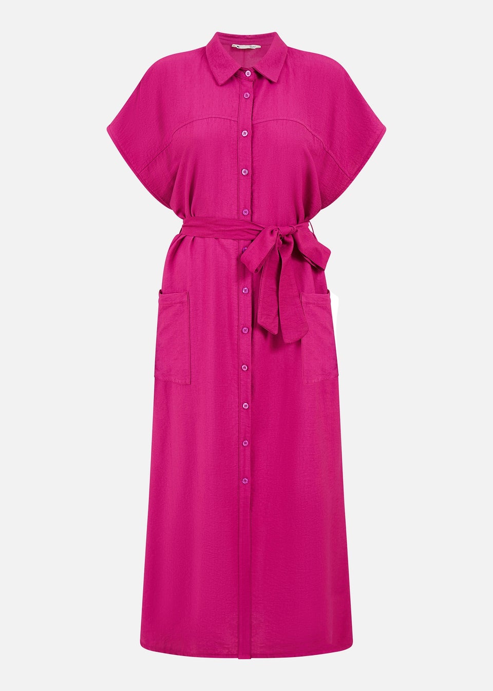 Midi shirt dress with pockets clearance