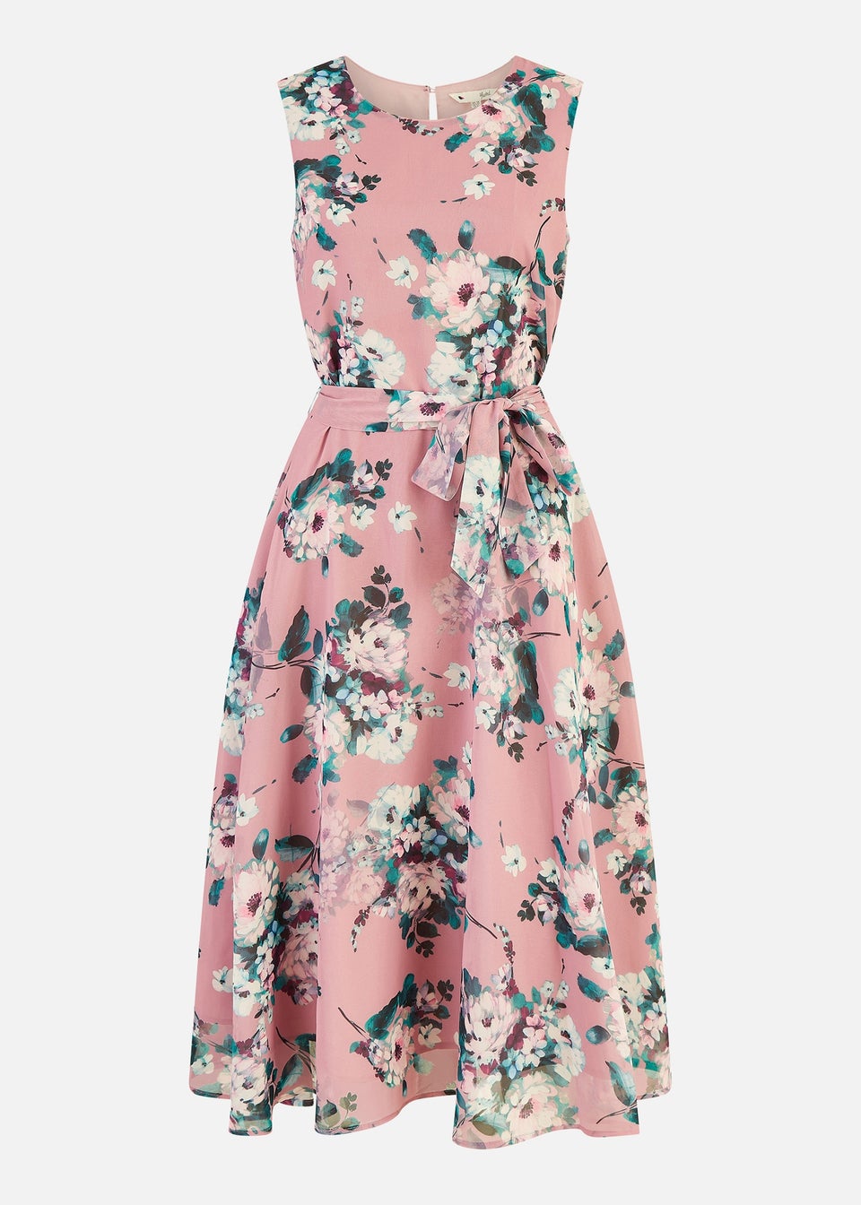 Pink midi skater dress cheap