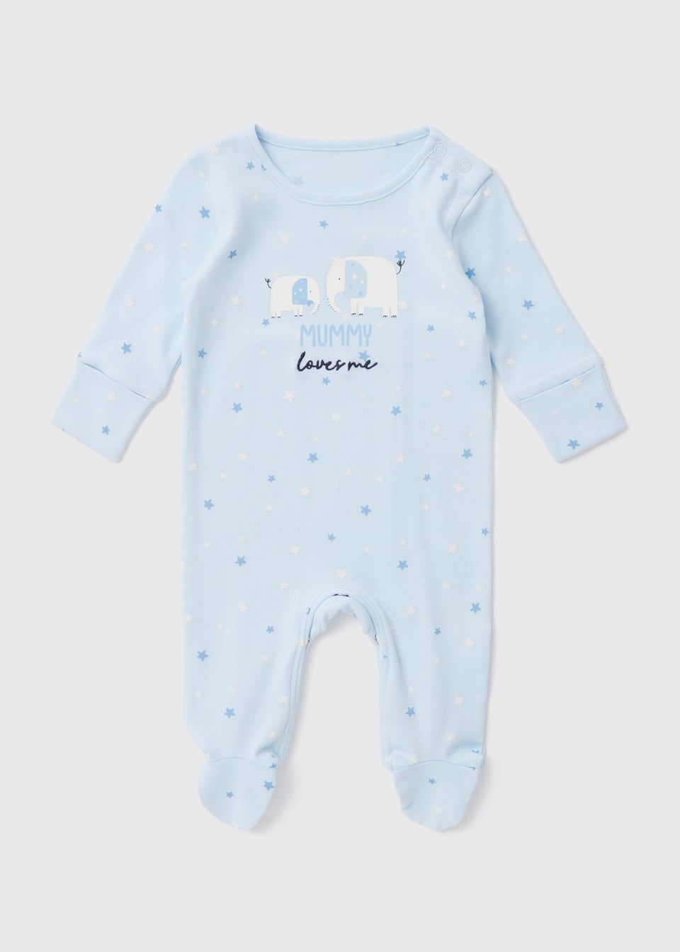 Baby Blue Mummy Sleepsuit (Newborn-18mths)