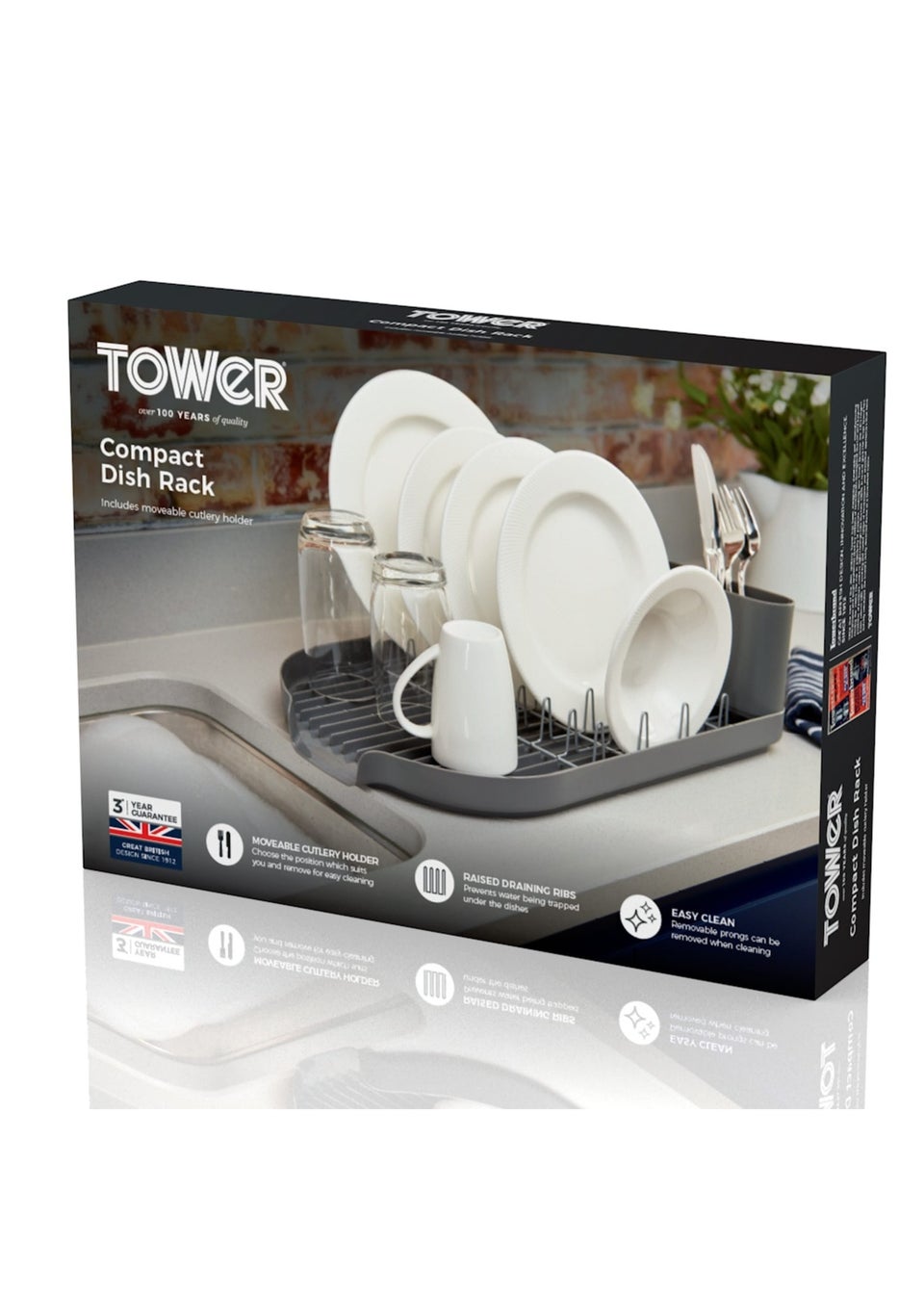 Tower compact dish rack deals