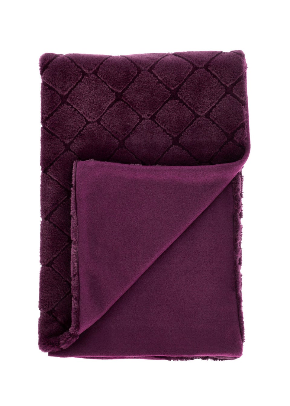 Catherine Lansfield Cosy Diamond Soft Blanket Throw (130x170cm)