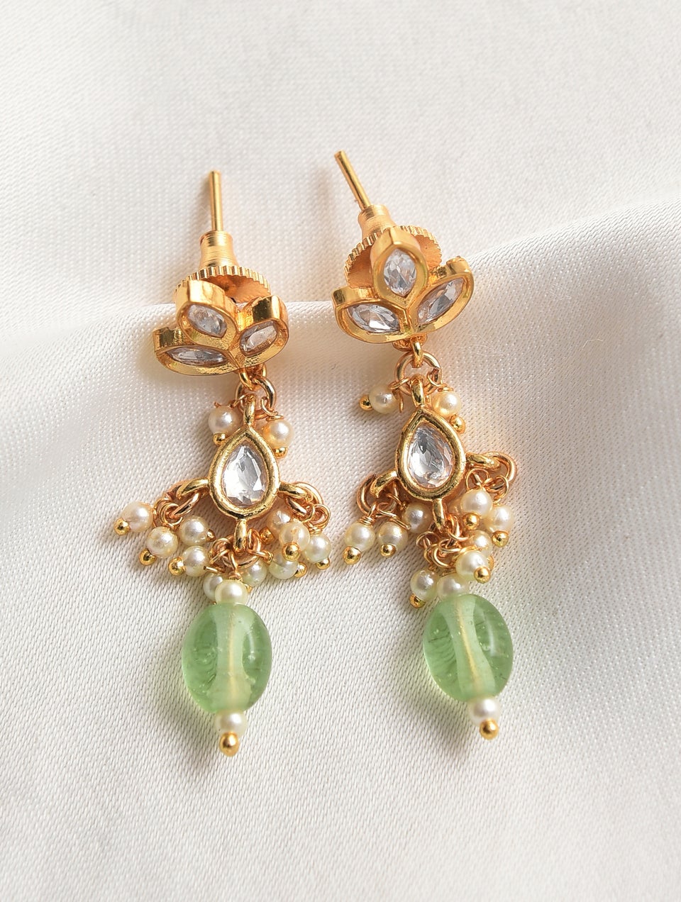Women Gold Tone Kundan Earrings Jaypore US