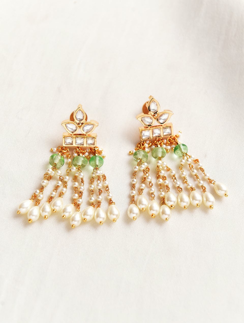 Women Gold Tone Kundan Earrings Jaypore US