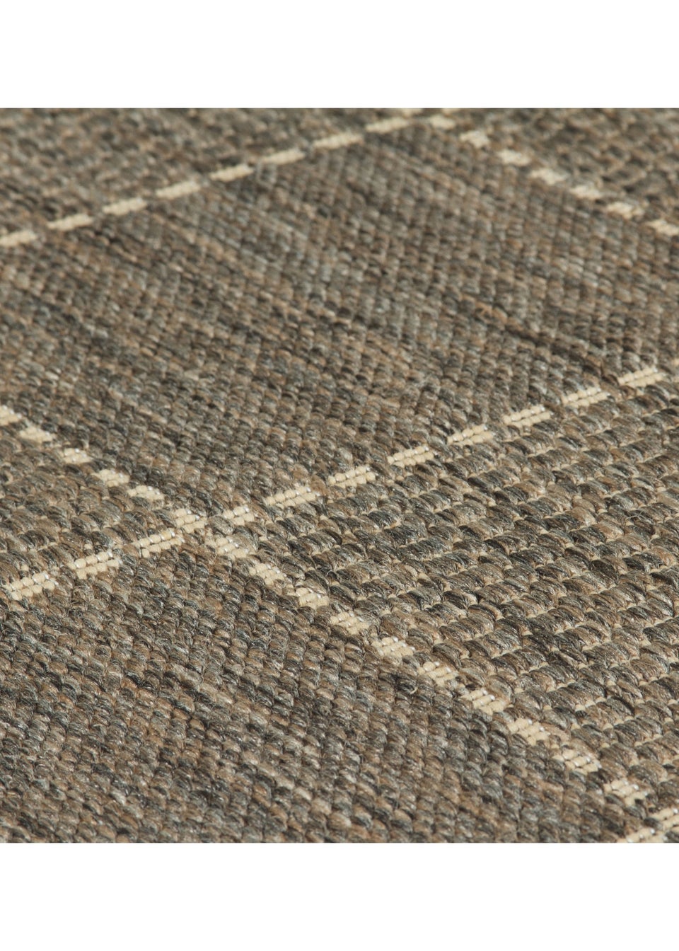 Homemaker Grey Check Gel Flatweave Rug